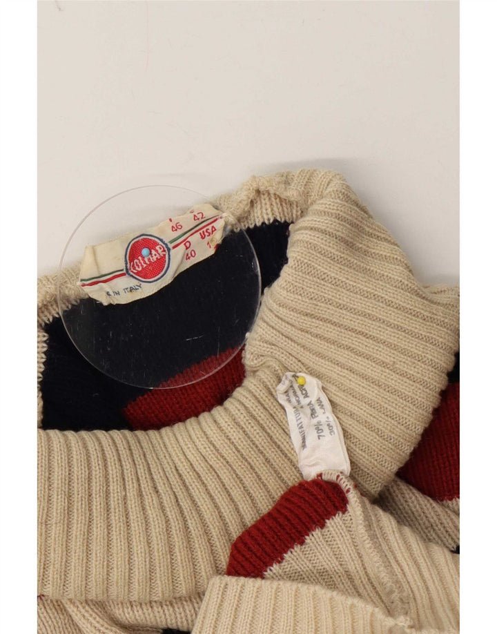 Maglione Colmar da donna con collo alto e collo alto IT 46 a righe grandi multicolori