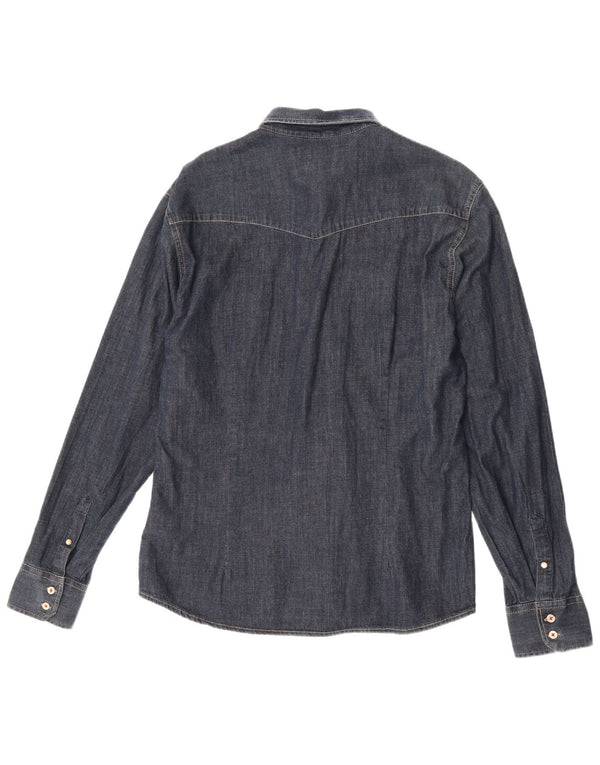 Camicia di jeans da uomo Energie XL in cotone blu