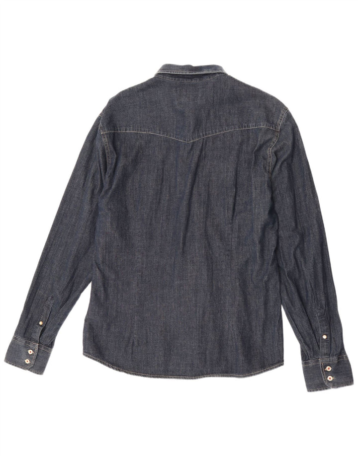 Camicia di jeans da uomo Energie XL in cotone blu