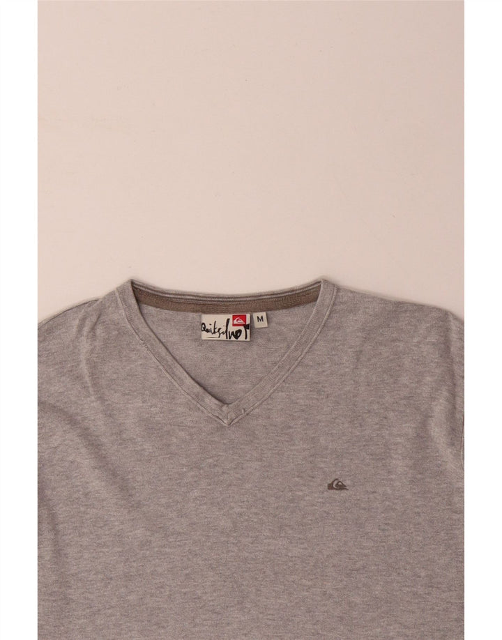 Maglione da donna con scollo a V QUIKSILVER UK 14 Cotone grigio medio