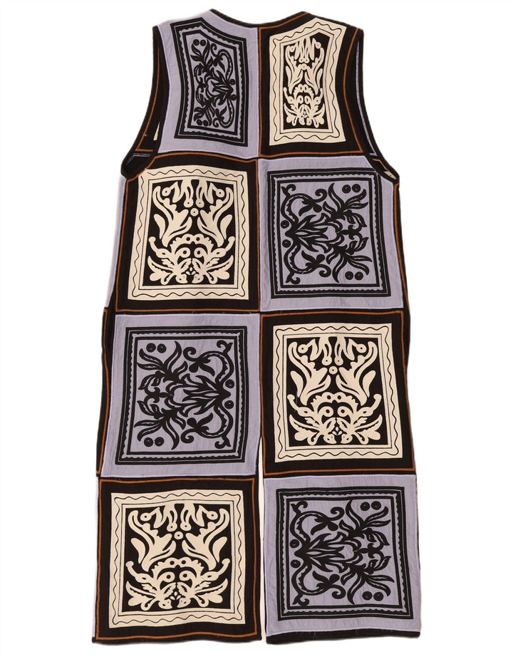 Abito a trapezio senza maniche da donna Sfera UK 14 Patchwork medio multicolore
