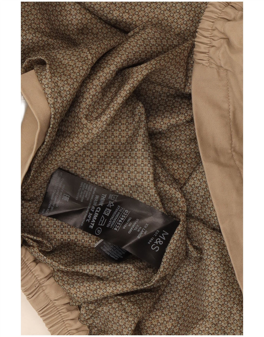 Giubbotto bomber da uomo Marks & Spencer UK 44 2XL Cotone beige