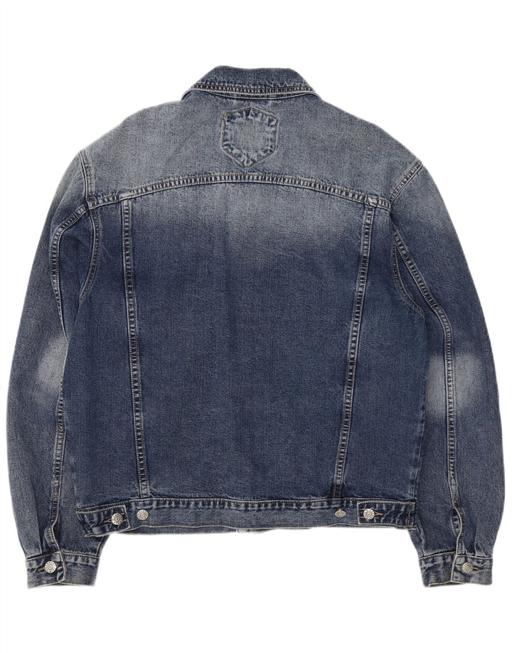 LACE WING Mens Denim Jacket UK 42 XL Blue Cotton