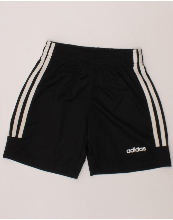 ADIDAS Boys Climalite Sport Shorts 9-10 Years  Black Polyester Vintage Adidas and Second-Hand Adidas from Messina Hembry 