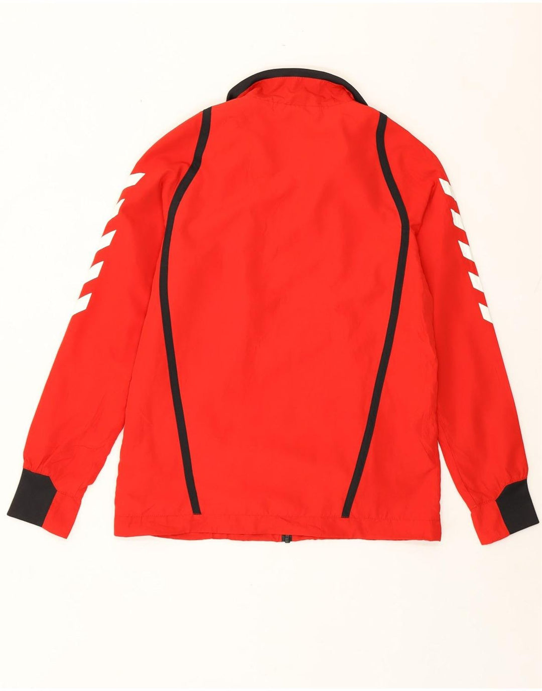Giacca da tuta grafica da uomo Hummel XS in poliestere color block rosso