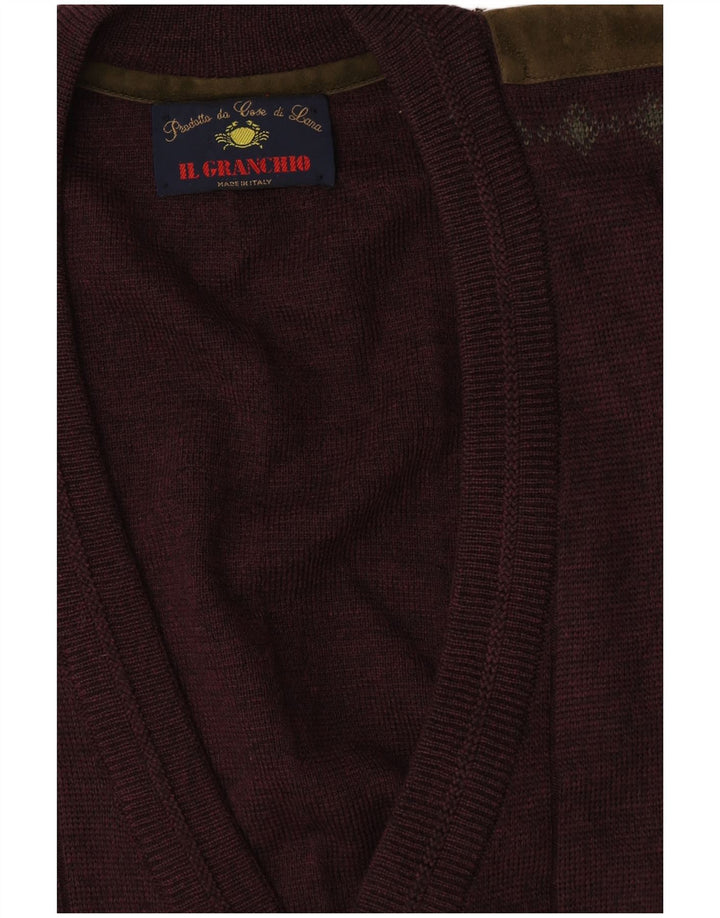Maglione Cardigan Uomo Il Granchio XL Marrone Lana