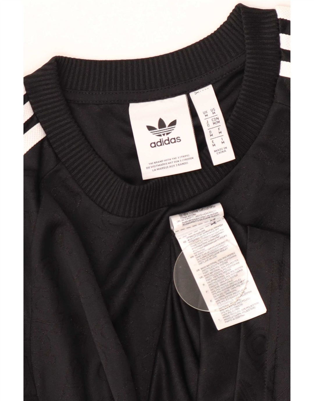 T-shirt da uomo Adidas Top media nera in poliestere