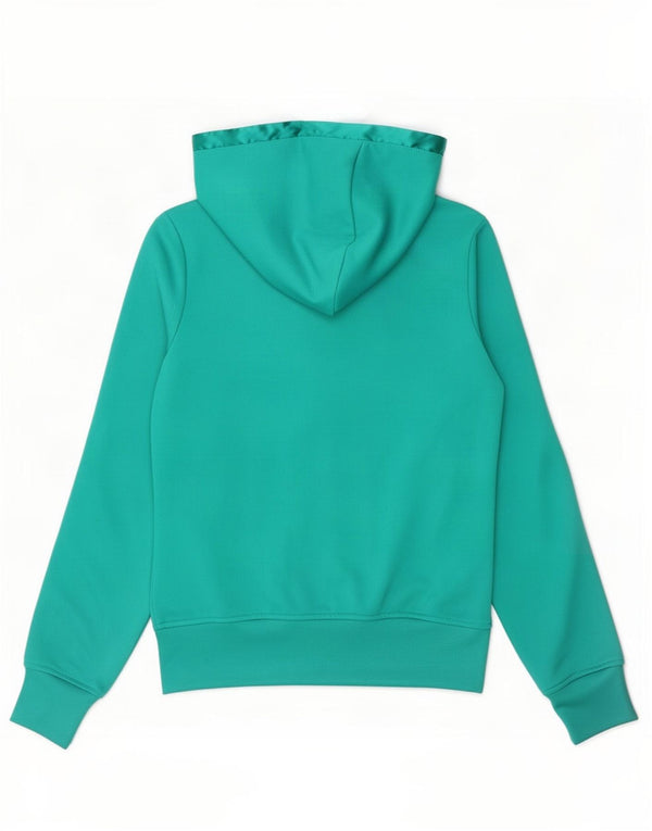 Giacca da ginnastica con cappuccio da donna Adidas UK 8 Small Turchese Poliestere