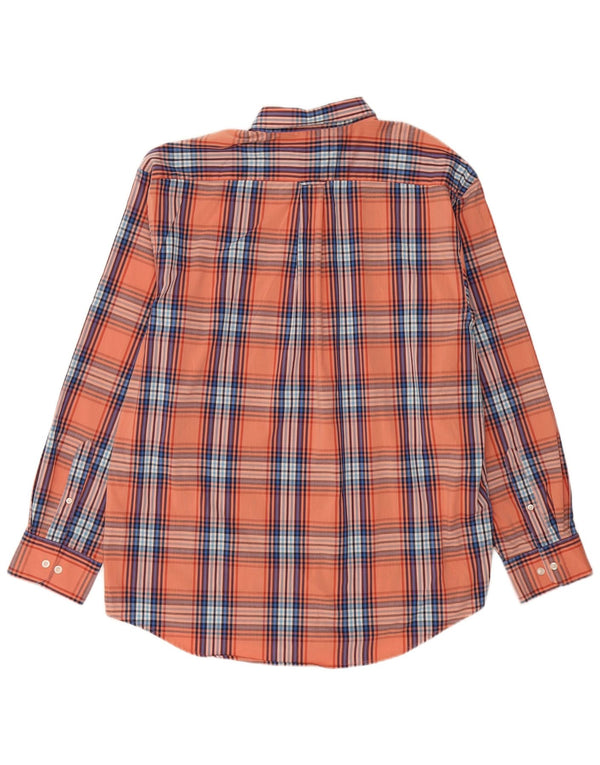 Camicia da uomo Izod XL in cotone a quadri arancione