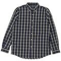 Camicia da uomo Chaps grande in cotone a quadri blu navy