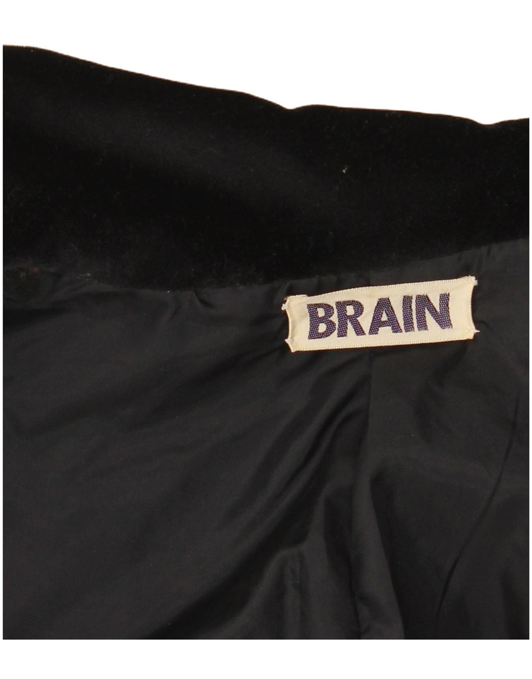 Giacca blazer in velluto da donna a 1 bottone VINTAGE UK 12 media nera