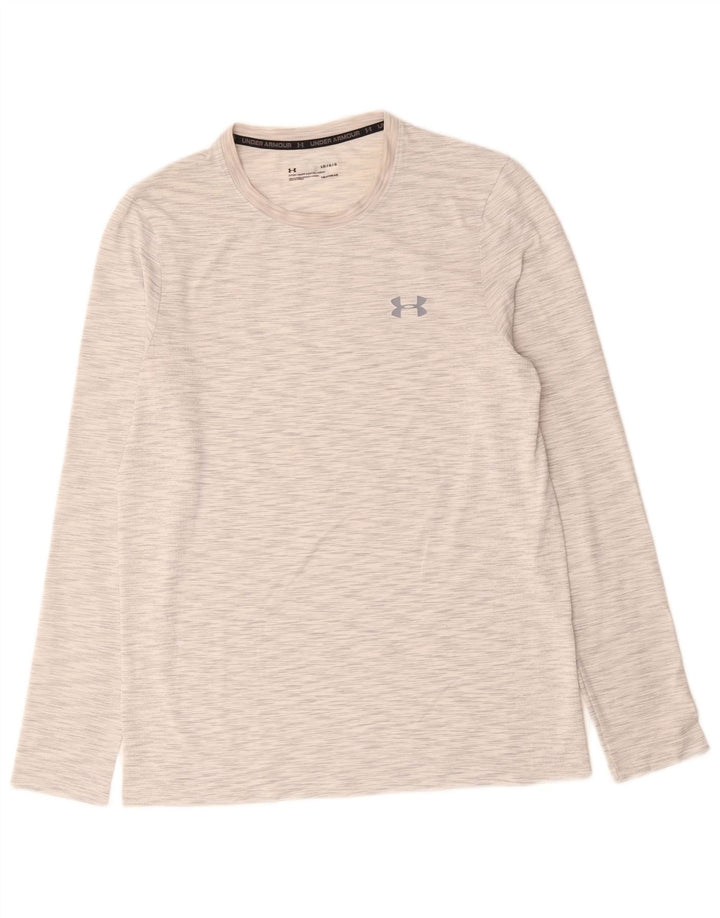 Under Armour Mens Heat Gear Top manica lunga grande grigio screziato