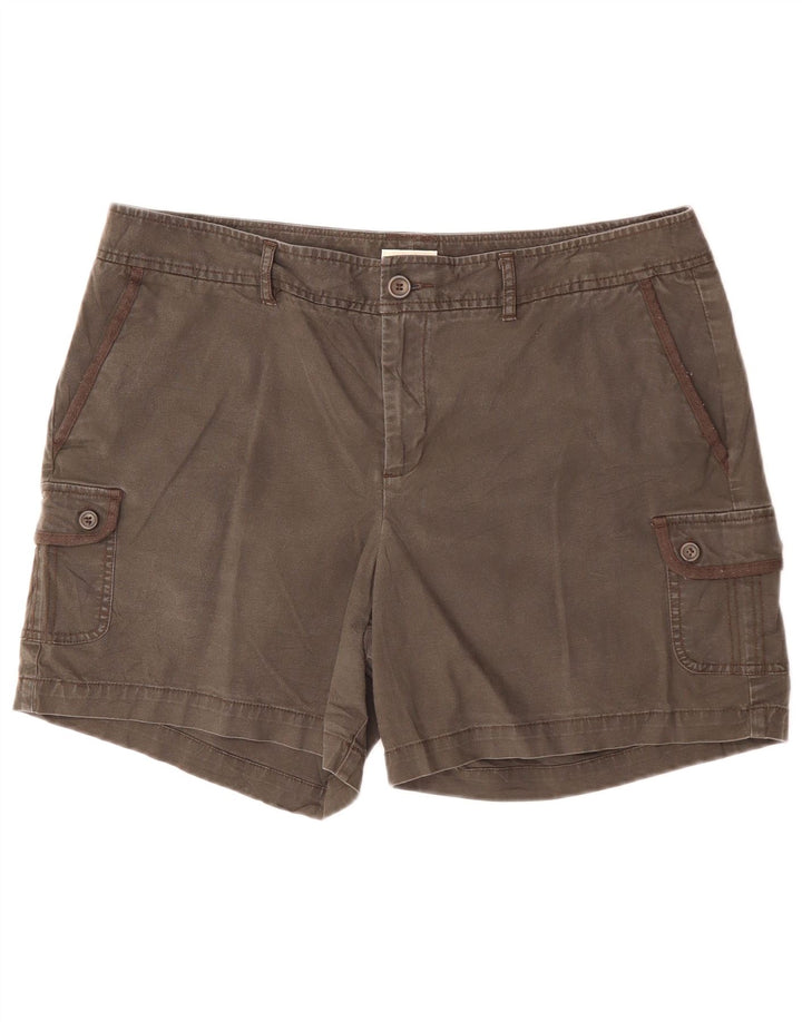 DOCKERS Pantaloncini cargo da donna US 16 2XL W38 Cotone grigio