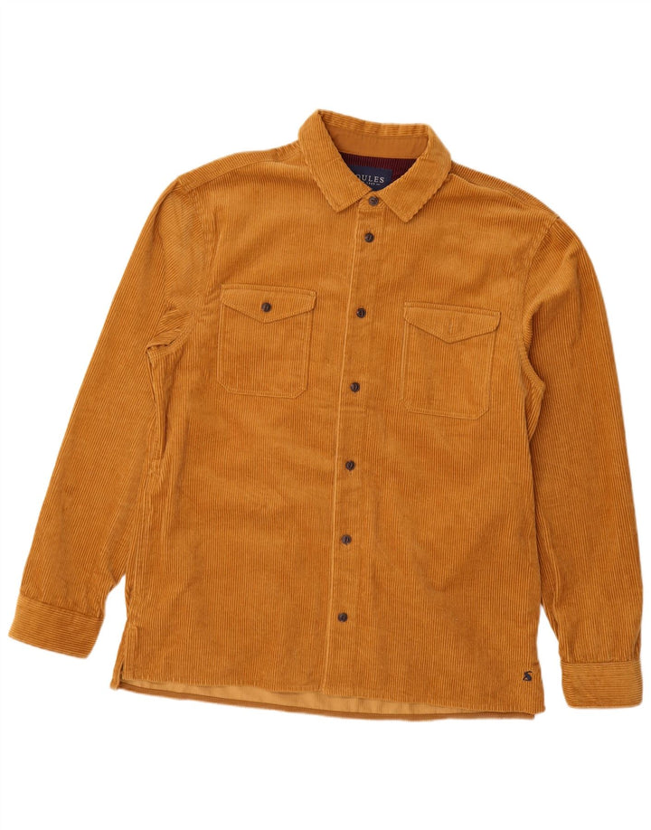JOULES Camicia da uomo in velluto a coste grande in cotone marrone
