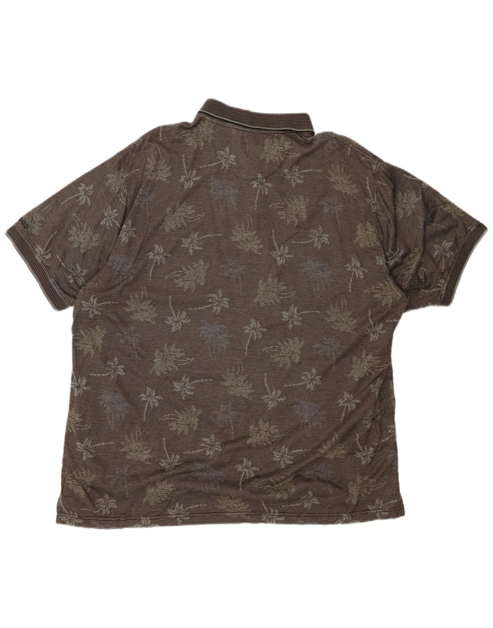 Polo da golf da uomo IZOD XL in cotone floreale grigio