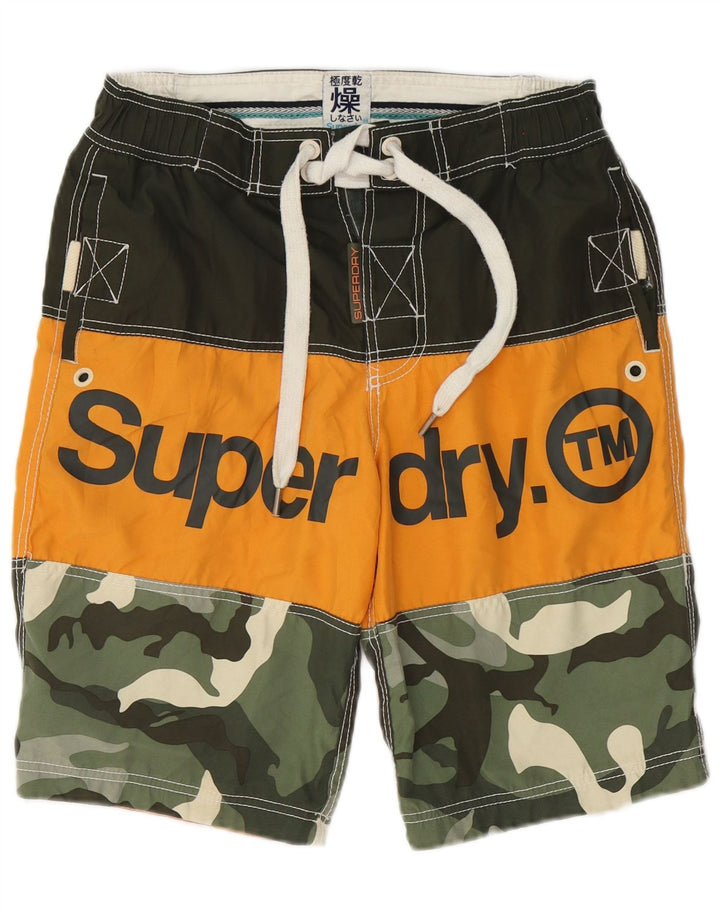 Pantaloncini da bagno grafici da uomo Superdry piccoli mimetici multicolori