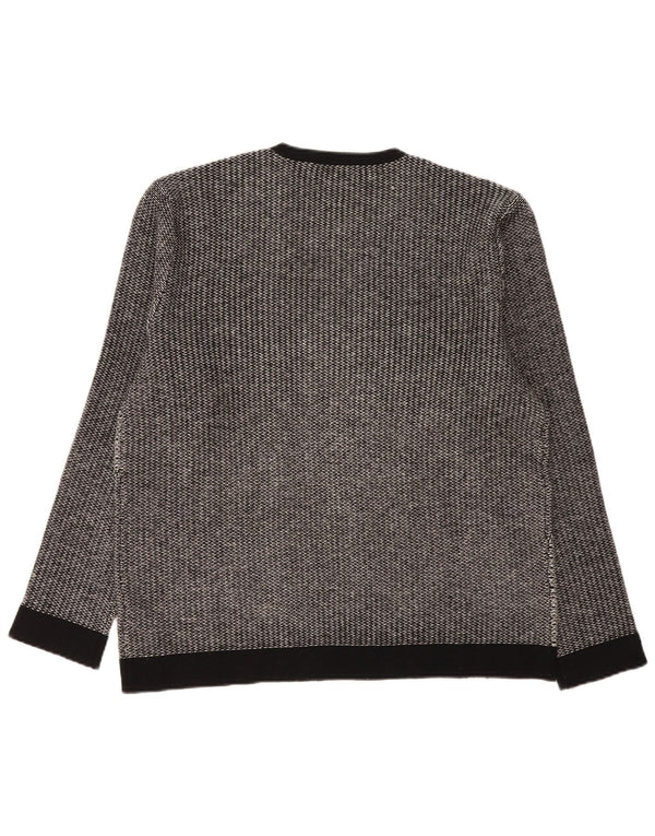 Calvin Klein Uomo Maglione Girocollo Maglione XL Grigio Colorblock Lana