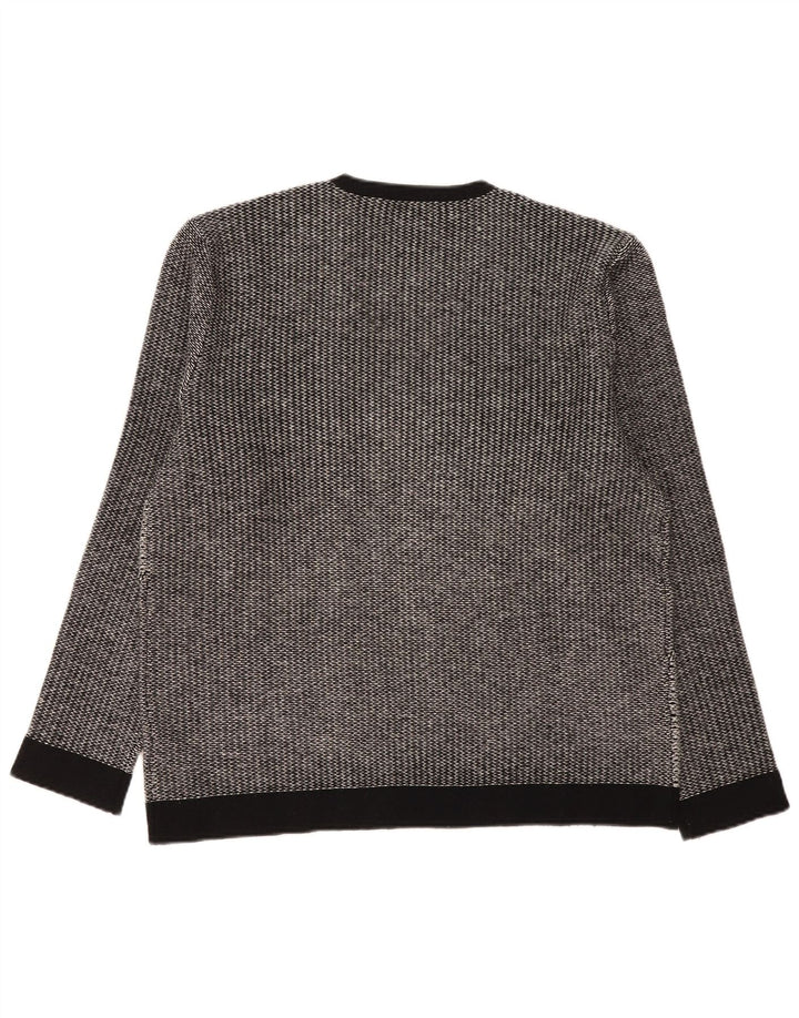 Calvin Klein Uomo Maglione Girocollo Maglione XL Grigio Colorblock Lana