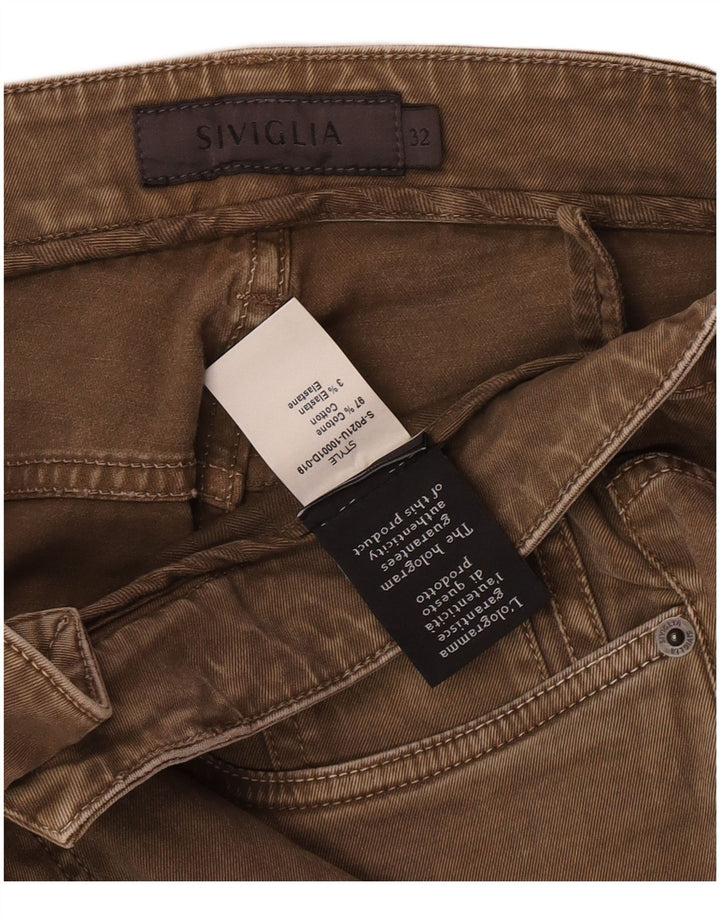 Jeans slim da donna SIVIGLIA W32 L33 in cotone beige