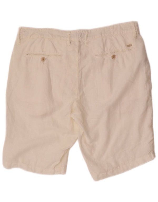 Pantaloncini chino da uomo Rifle W32 lino bianco medio