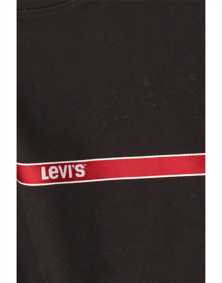 Felpa corta oversize da donna LEVI'S UK 6 XS a righe nere