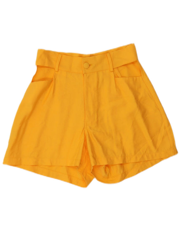 Pantaloncini casual vintage a vita alta da donna medi W28 gialli