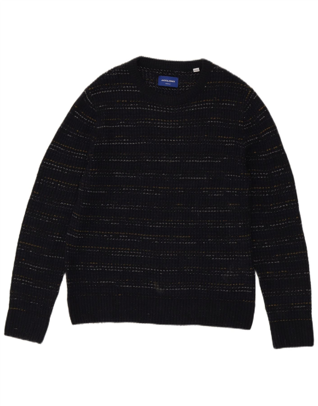 Jack & Jones Maglione da uomo con scollo a barca, gessato medio blu navy