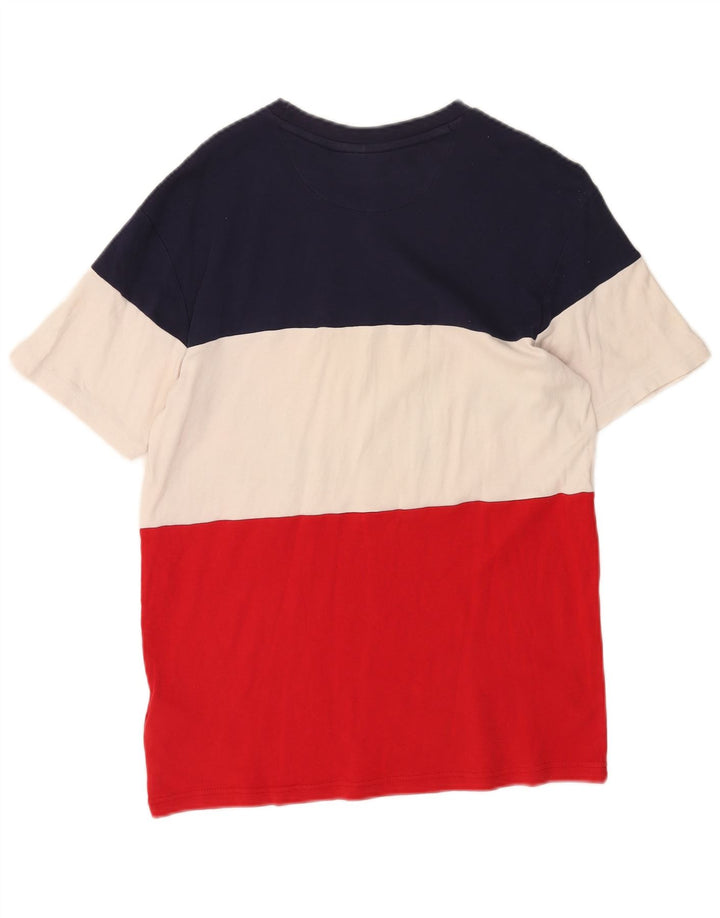 T-shirt grafica da uomo Fila Top Small in cotone color block multicolore