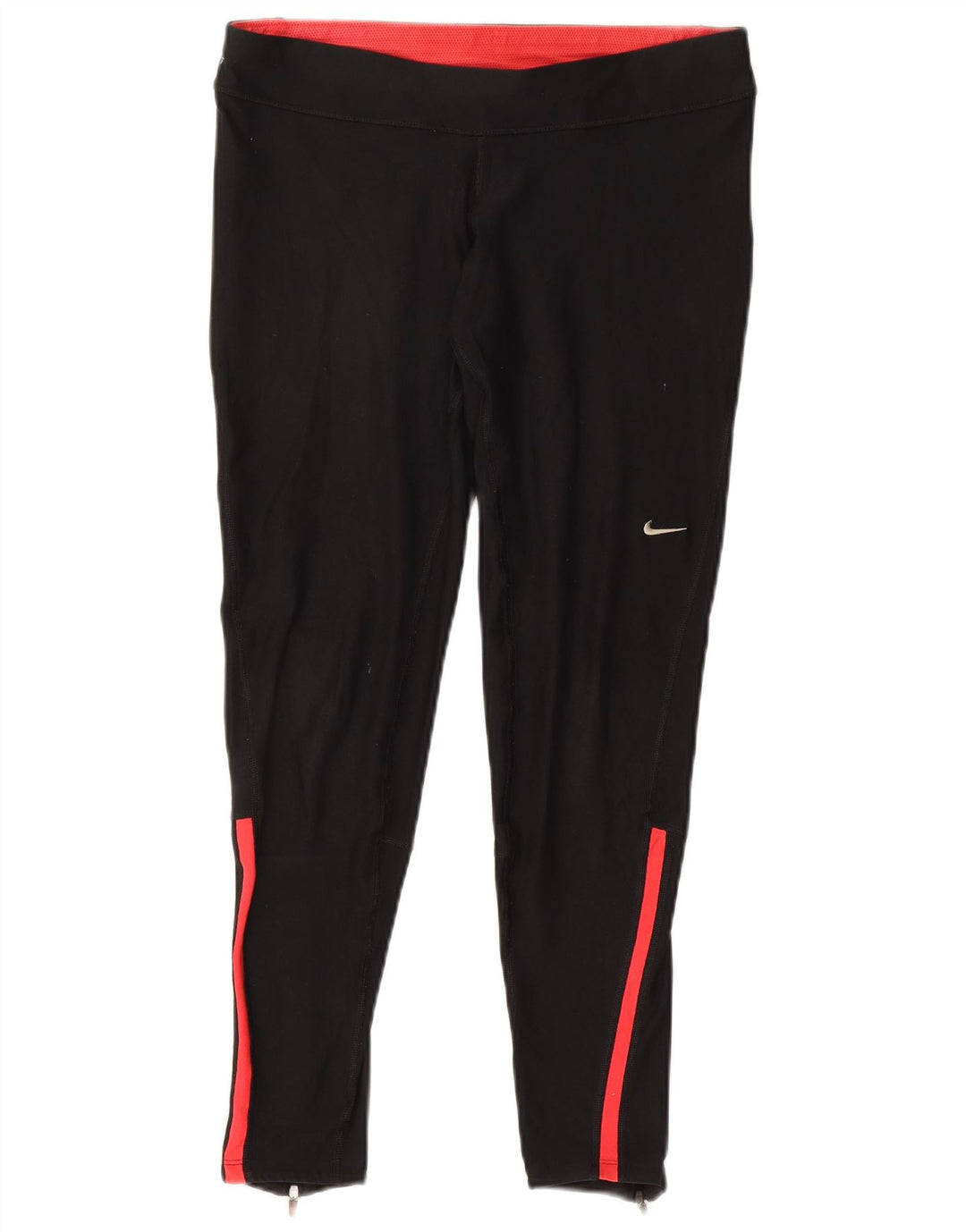 NIKE Womens Dri Fit Leggings UK 14 Large  Black Polyester