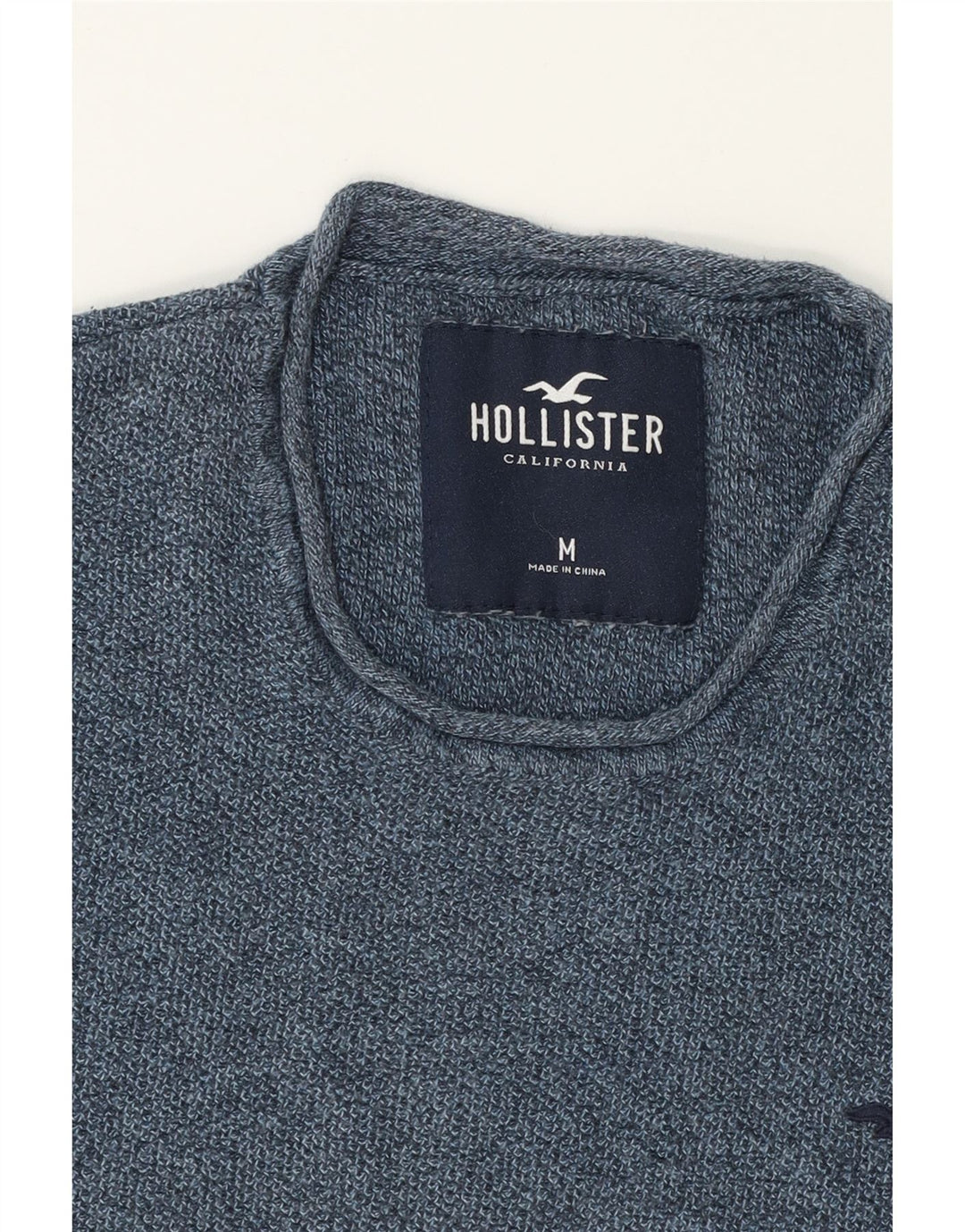 HOLLISTER Womens Crew Neck Jumper Sweater UK 14 Medium Navy Blue Vintage Hollister and Second-Hand Hollister from Messina Hembry 