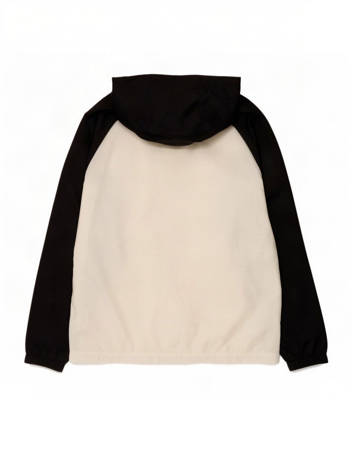Nike - Giacca da uomo con cappuccio, tuta da ginnastica, grande, in poliestere color block bianco