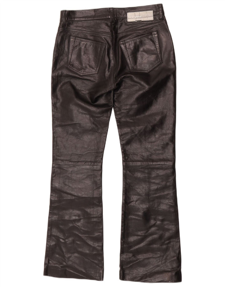 Pantaloni in pelle bootcut da donna Iceberg W27 L29 Pelle nera