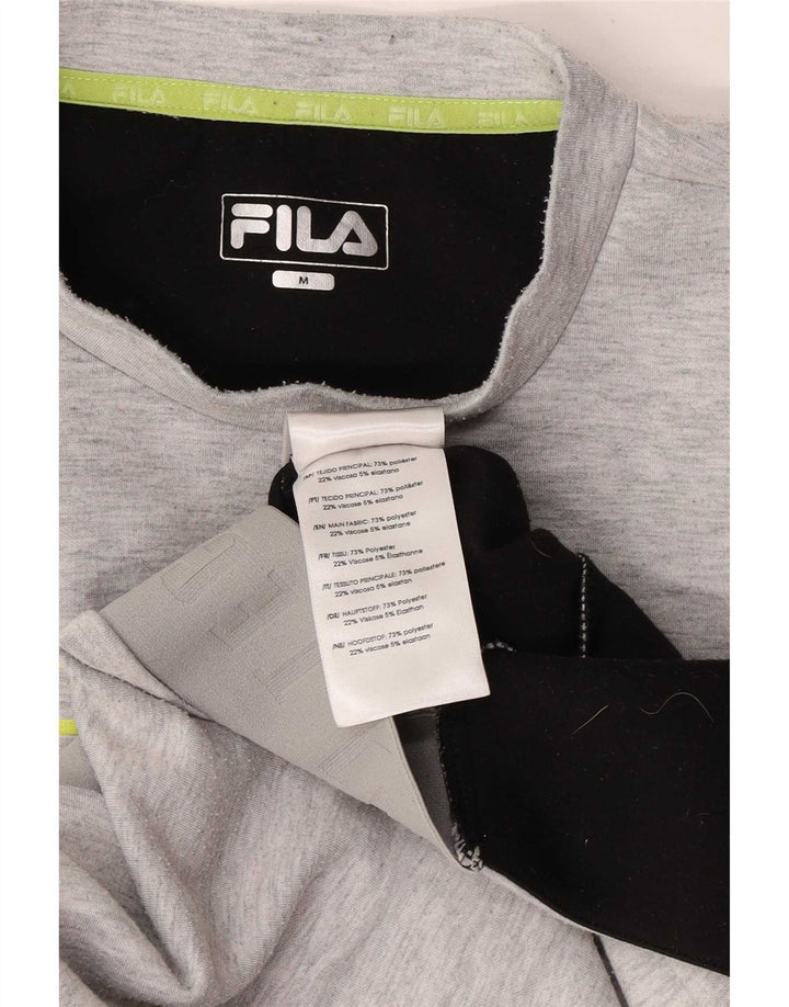 Felpa grafica da uomo Fila Maglione in poliestere color block grigio medio