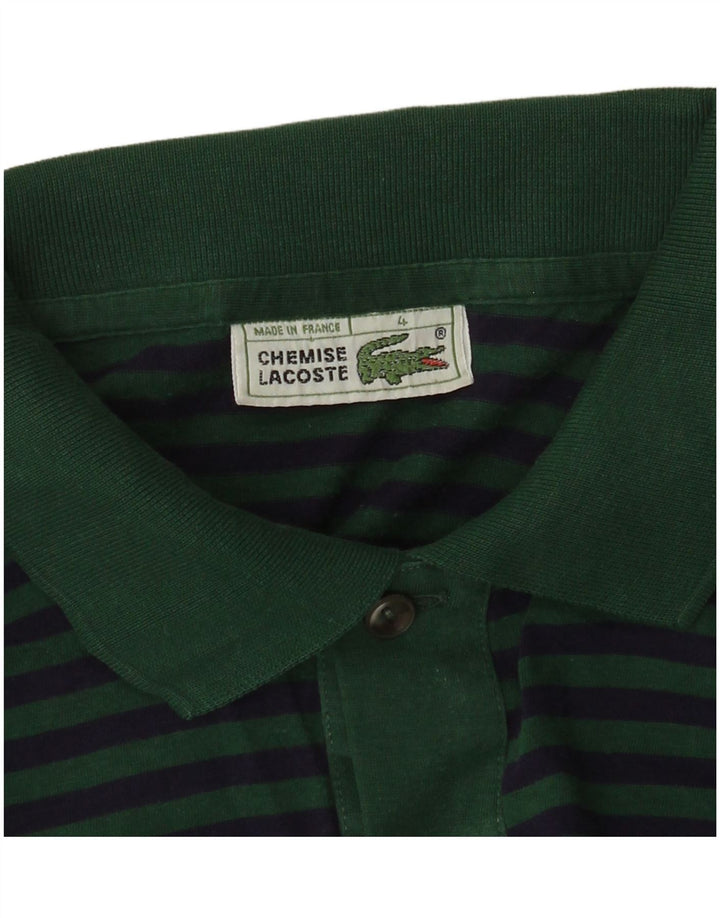 Polo da uomo Lacoste taglia 4 verde medio gessato