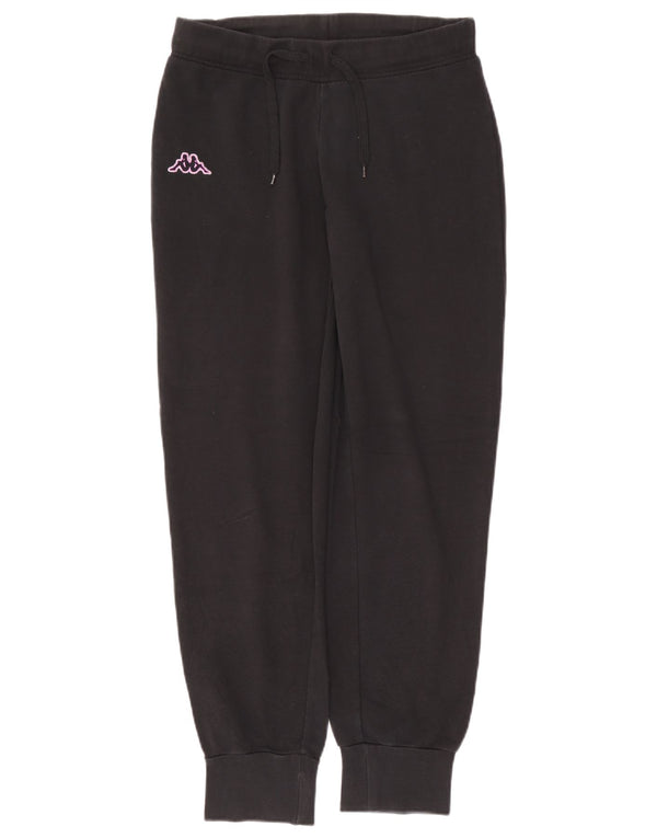 Pantaloni da tuta con grafica Kappa da donna Joggers UK 16 Large Nero Cotone