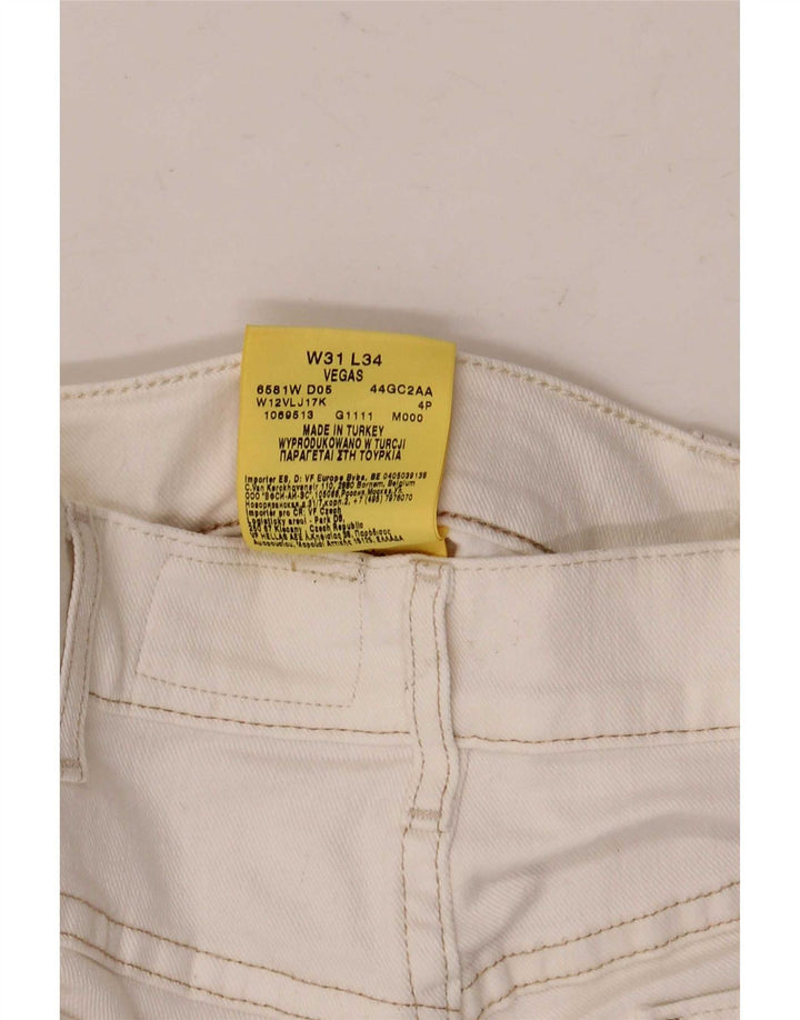 Pantaloncini di jeans Wrangler da uomo Vegas W31 cotone bianco medio