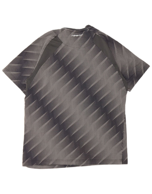 T-shirt grafica da uomo Nike Top UK 42/44 cotone a righe grandi grigie