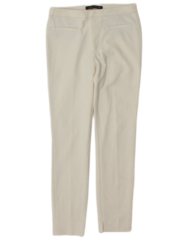 Pantaloni casual skinny da donna Zara EU 34 2XS W24 L29 Bianco sporco
