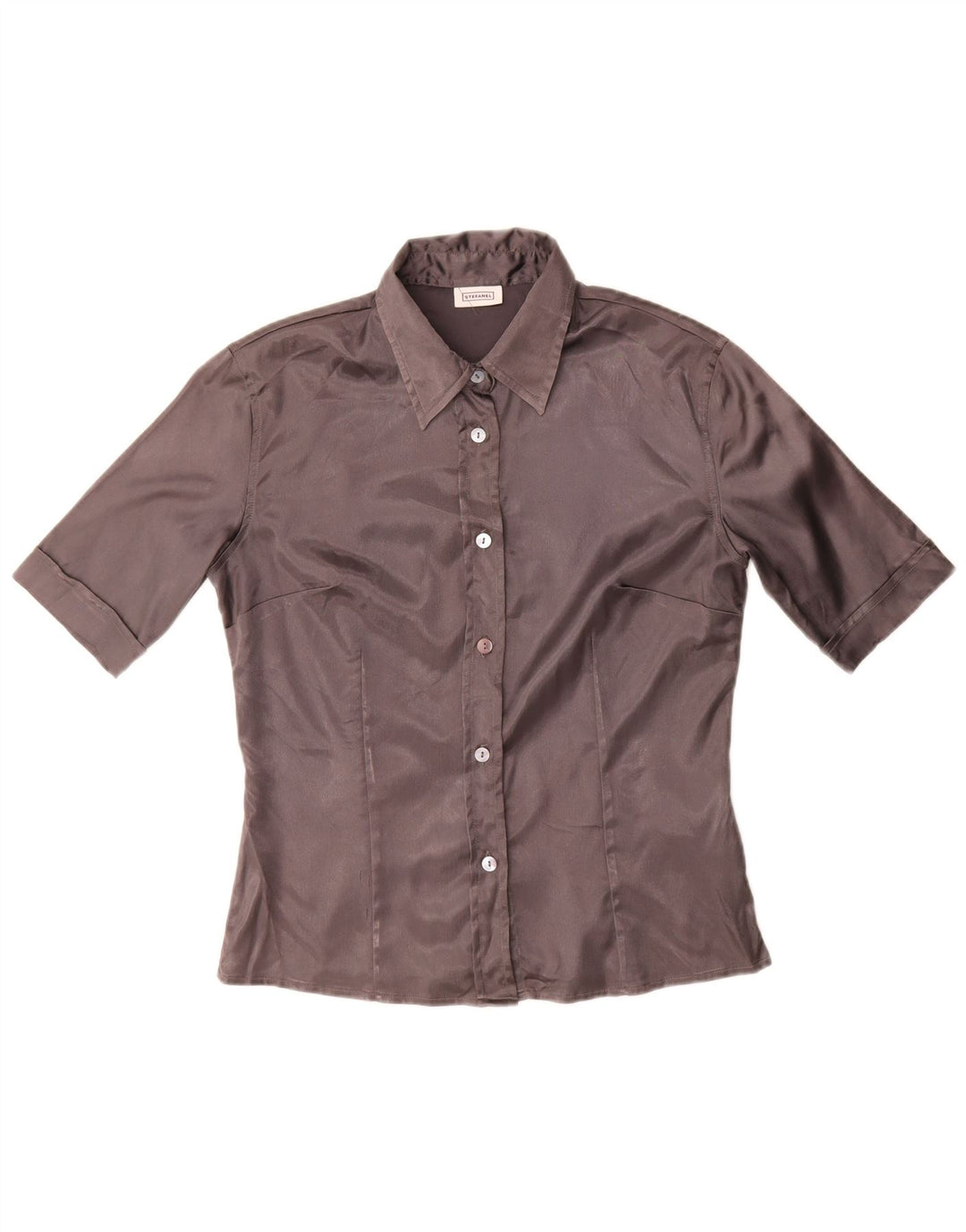 Camicia a maniche corte da donna Stefanel UK 14 Large Grigia