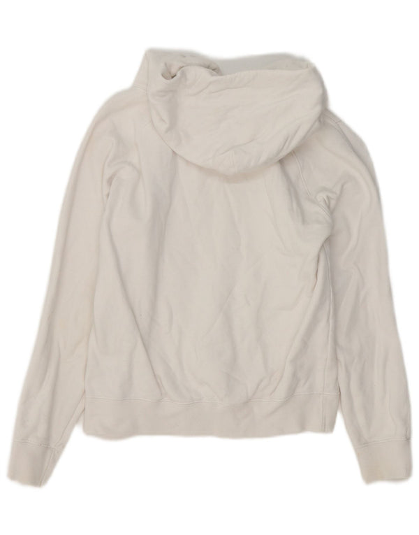 Felpa con cappuccio grafica corta da donna Champion UK 6 XS cotone bianco