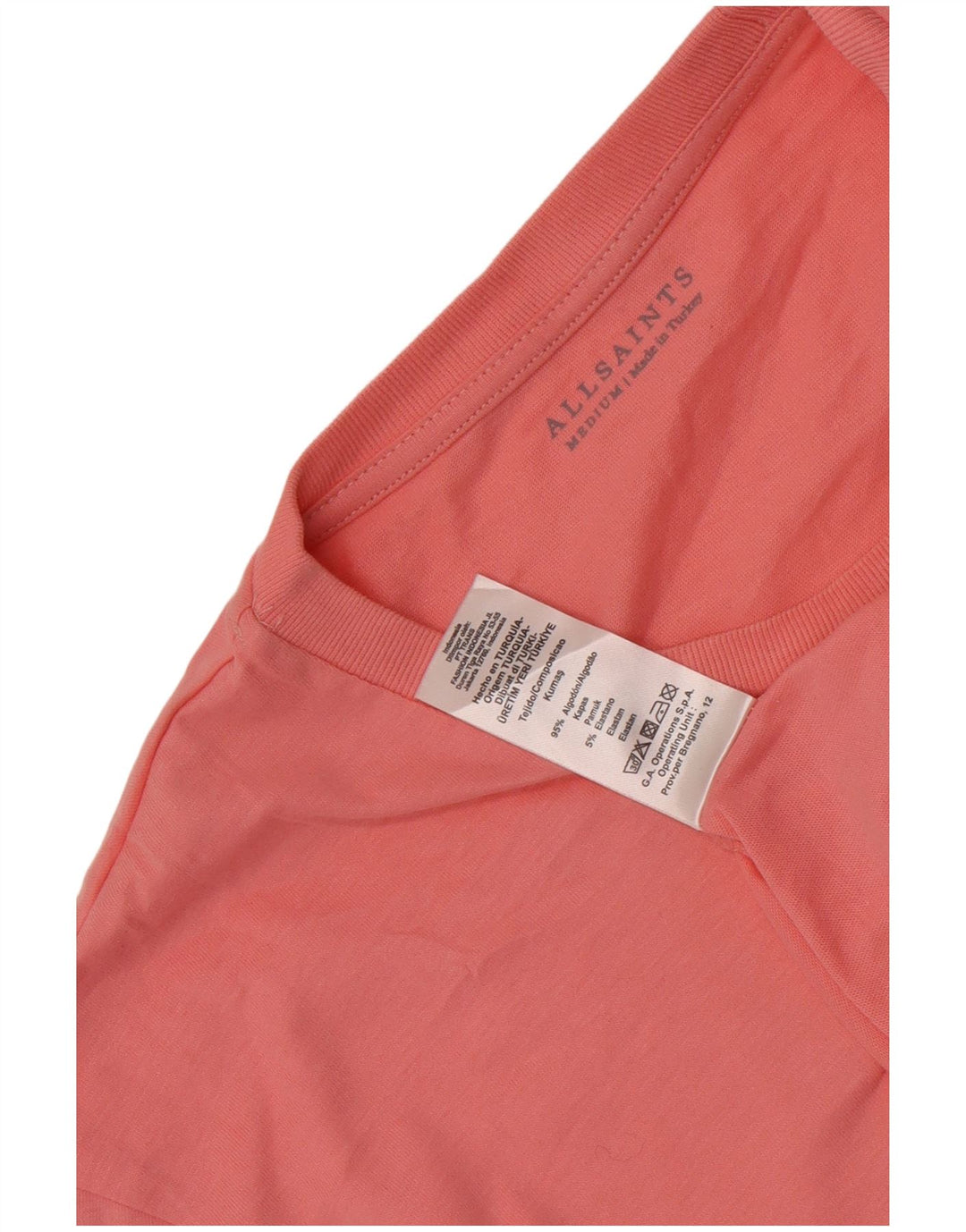 T-shirt da uomo All Saints Top in cotone rosa medio