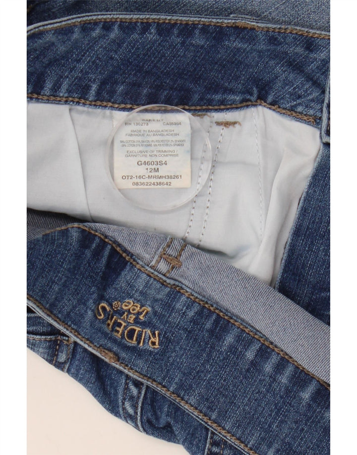 Pantaloncini di jeans da donna LEE Riders US 12 Large W32 Cotone blu