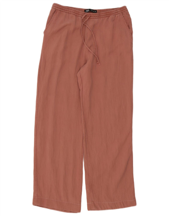 Pantaloni a gamba larga da donna Zara medi W28 L30 Rosa