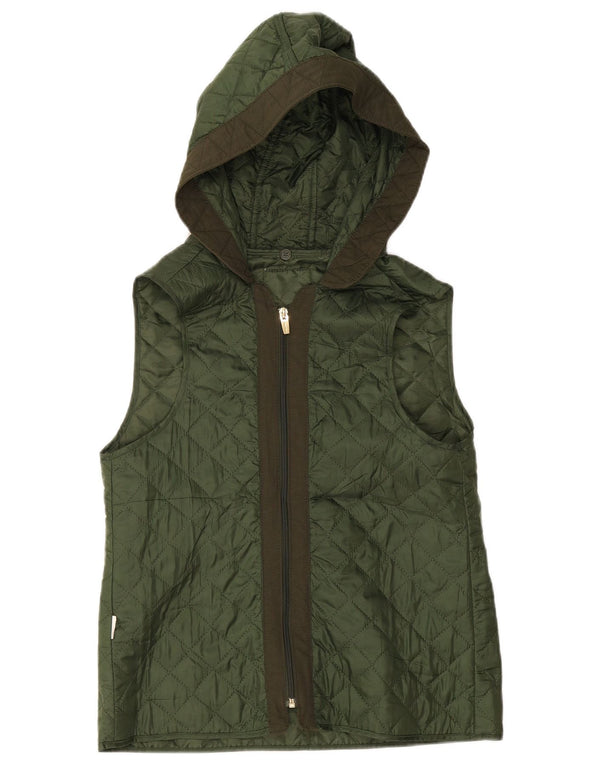 Gilet trapuntato con fodera e cappuccio Zara per ragazzi 13-14 anni Verde