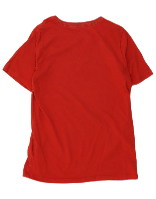 T-shirt grafica Nike da bambino con taglio atletico, 10-11 anni, cotone rosso medio