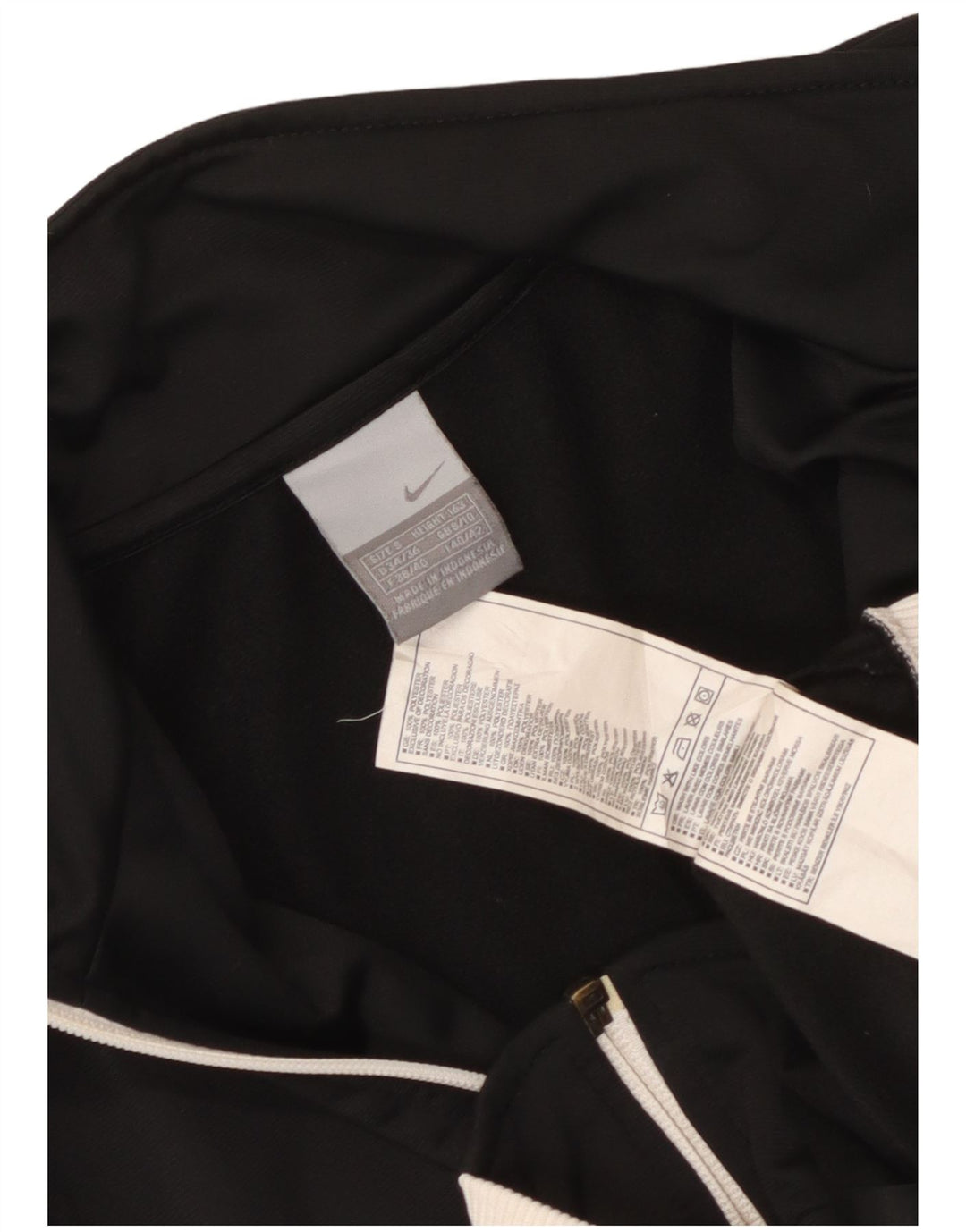 Giacca corta della tuta da donna Nike UK 8/10 Small Black Colourblock