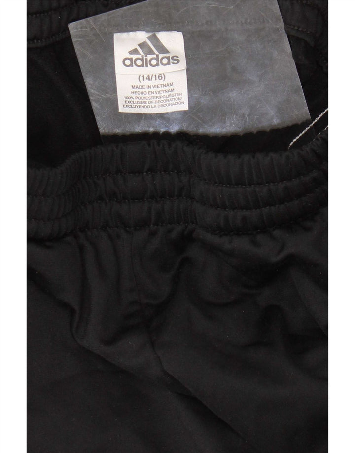 Pantaloni della tuta da ragazzo Adidas 12-13 anni grandi neri in poliestere