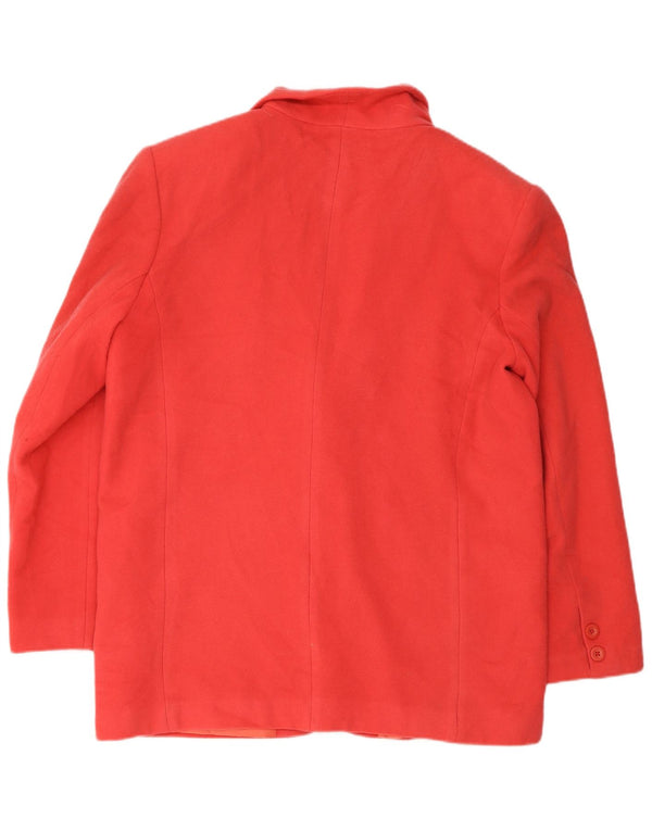 Giacca blazer vintage da donna a 2 bottoni IT 48 XL in lana rossa