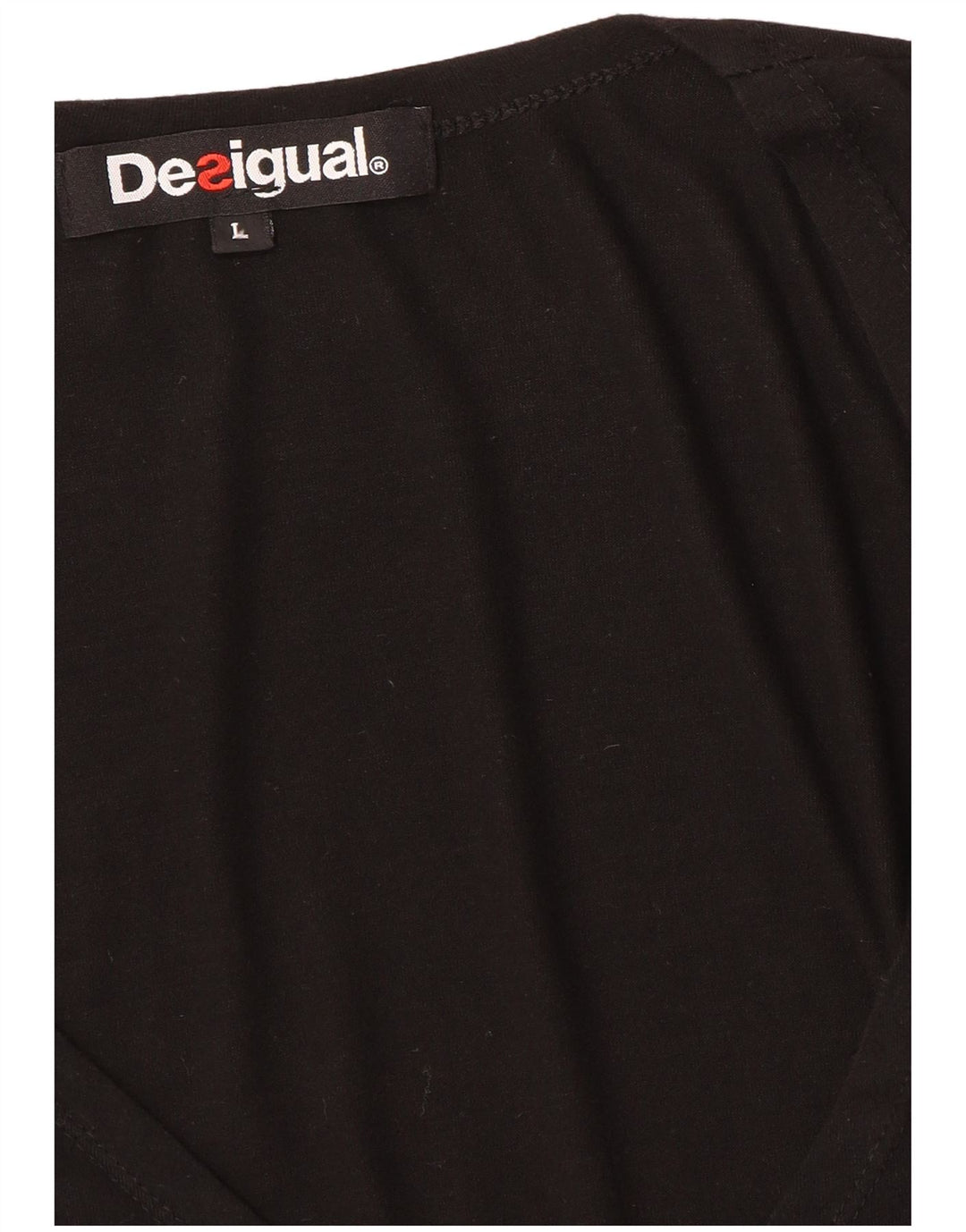 DESIGUAL Abito a trapezio da donna UK 14 Grande motivo cachemire nero
