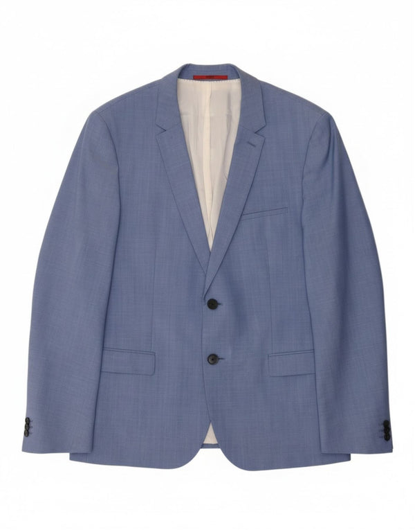 Giacca blazer da uomo a 2 bottoni Hugo Boss IT 54 2XL lana blu